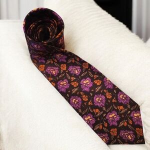 FRANCO BARETTA MENS TIE FLORAL 100% SILK